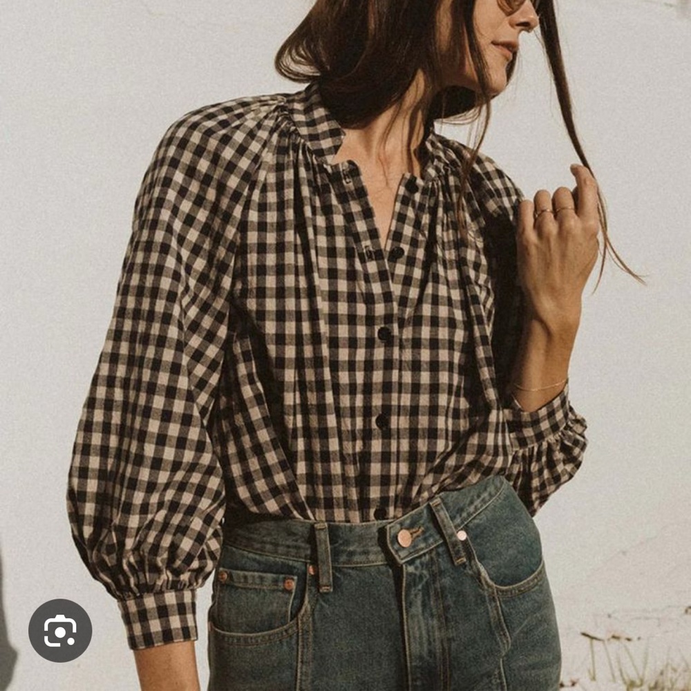 Esby Liza gingham blouse XS/S